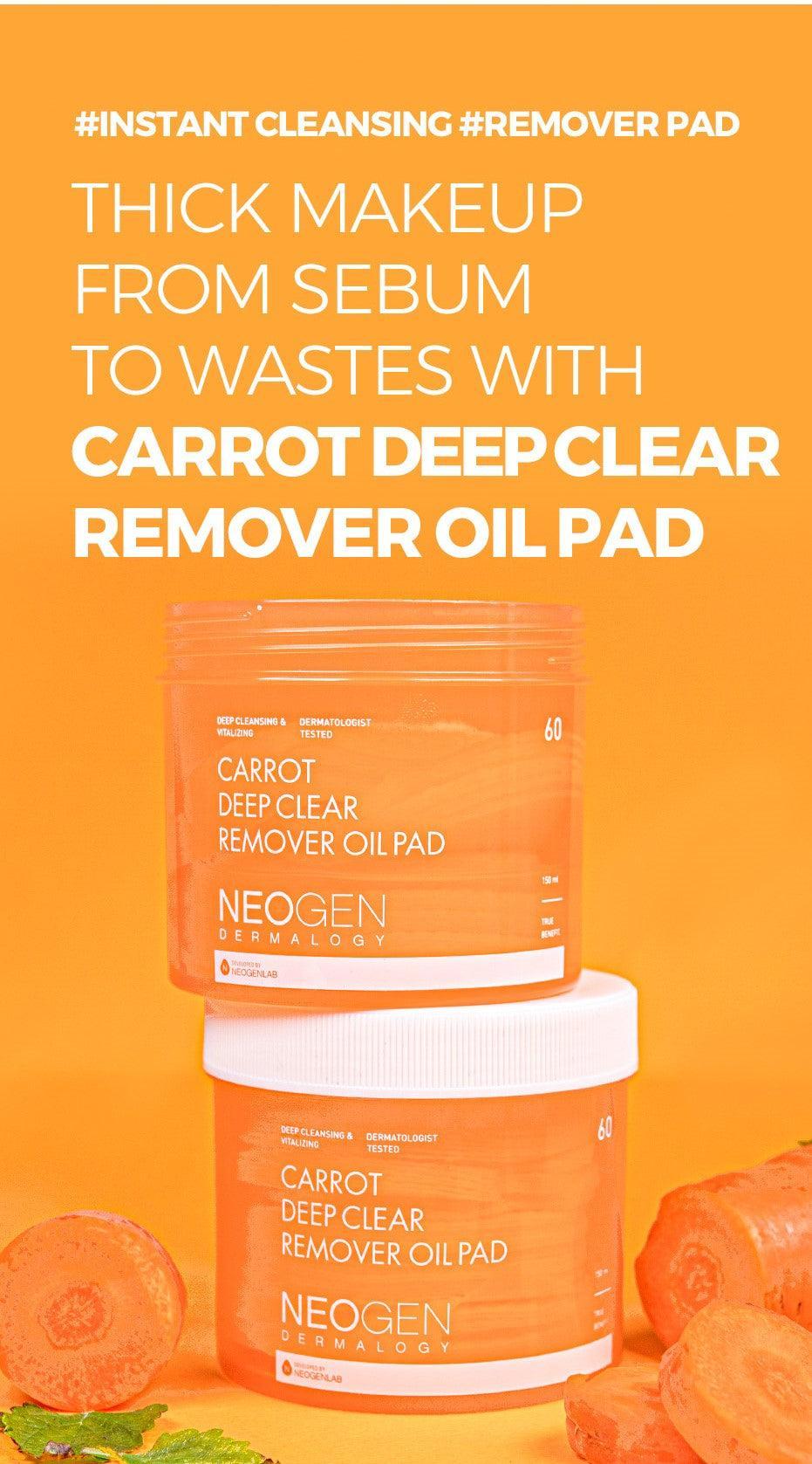 DERMALOGY CARROT DEEP CLEAR OIL PAD 150ML (60 PADS) - Image 4