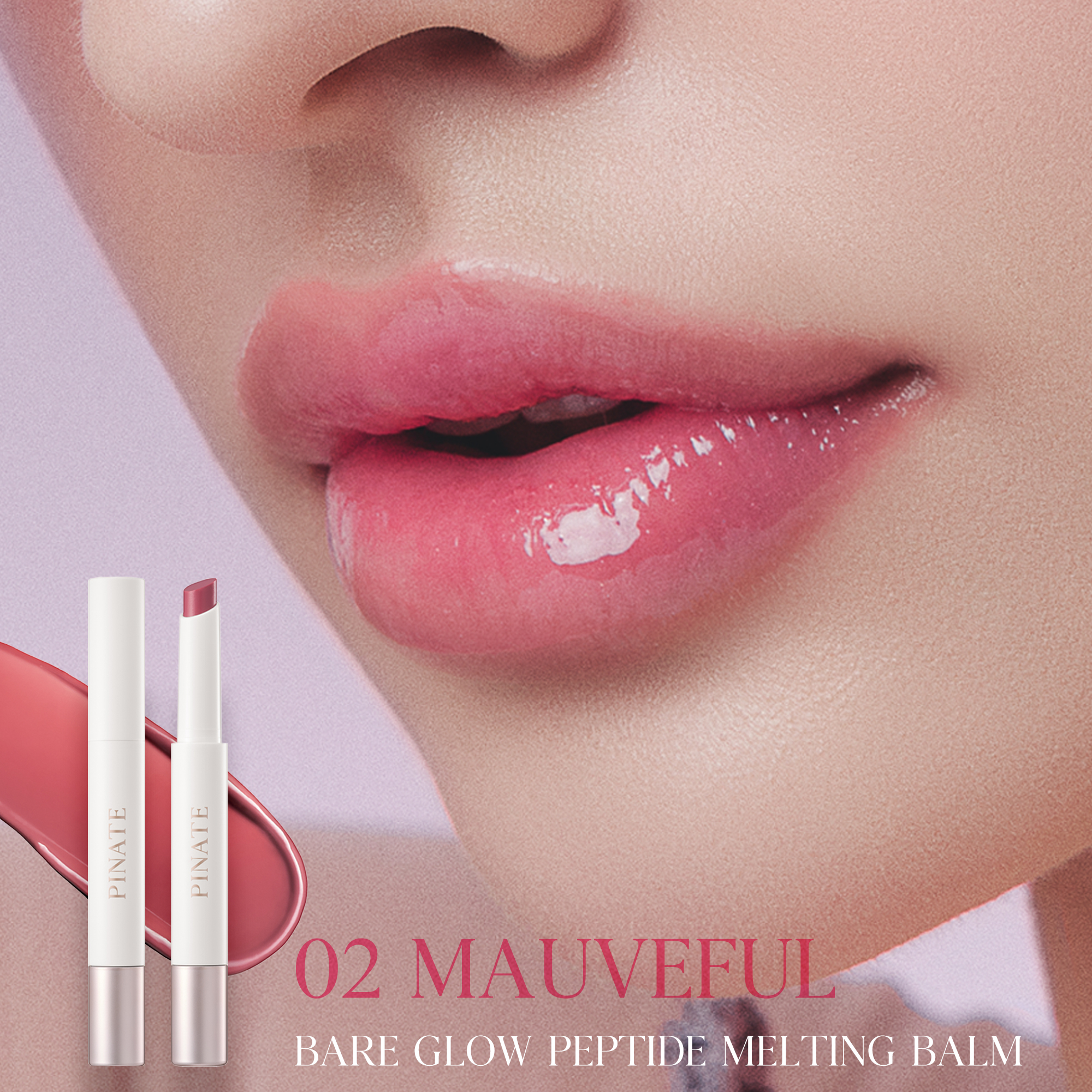 Bare Glow Peptide Melting Balm - 02 Mauveful 1.8g - Image 3